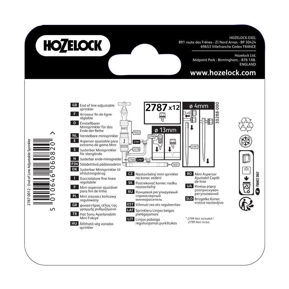 Hozelock 360? Adjustable End Of Line Mini Sprinkler (Pack Of 12) - Image 3