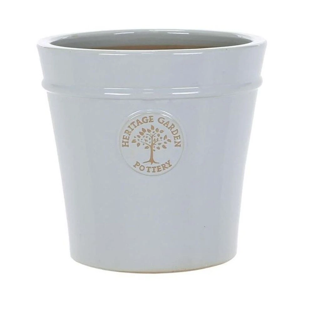 Woodlodge 33cm Pastel Grey Glazed Heritage Pot