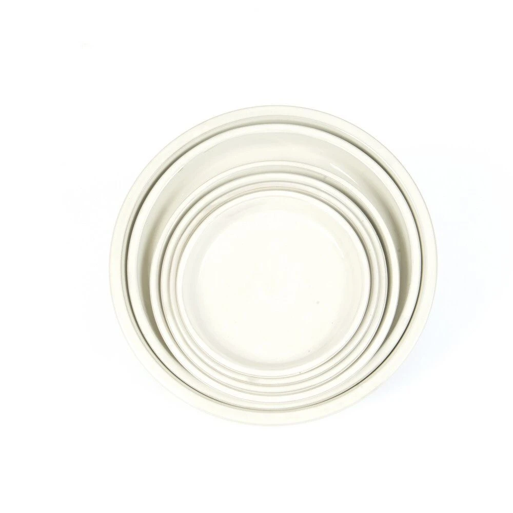 Woodlodge 36cm White Blossom Glazed Saucer