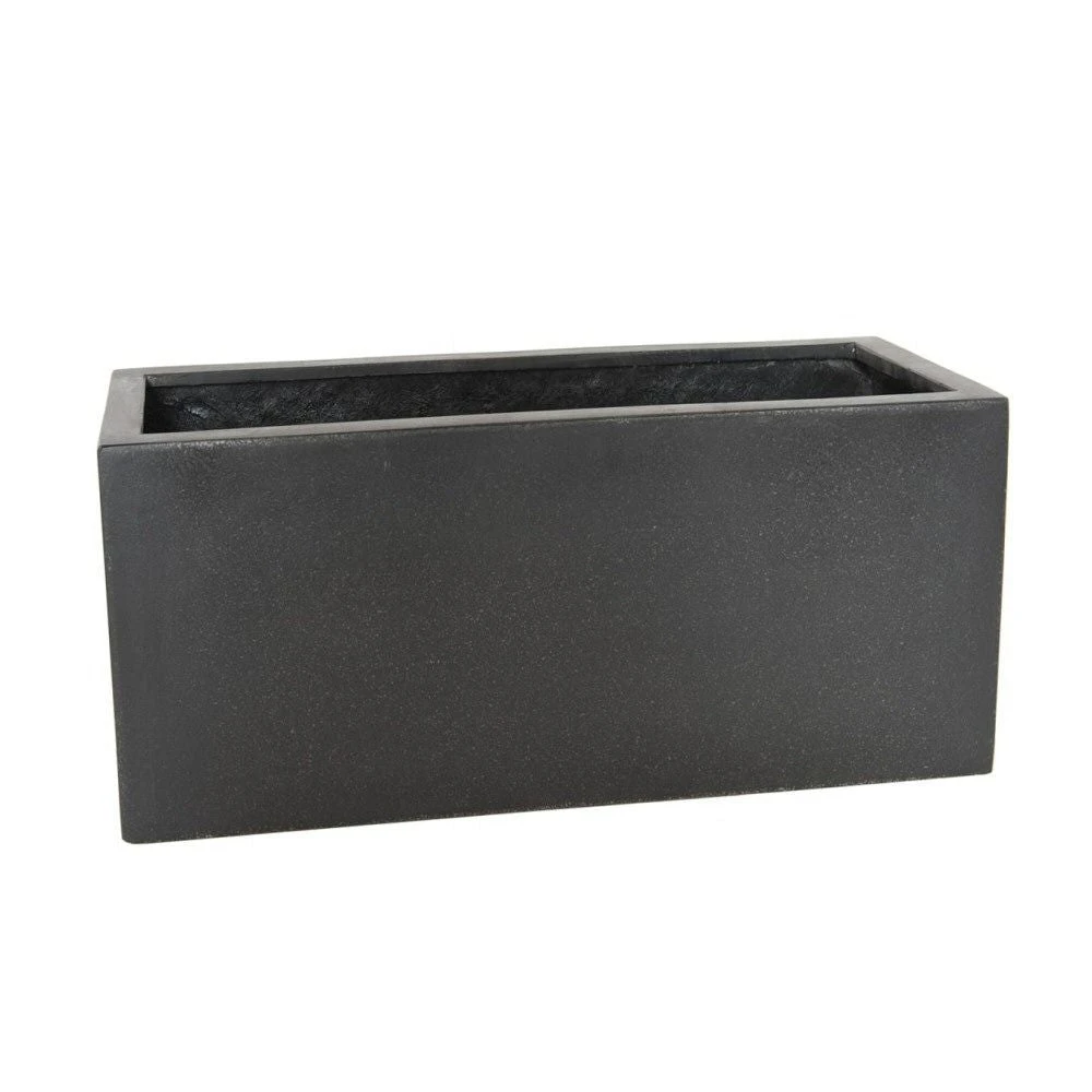 Woodlodge 40cm Black Polylite Trough Planter