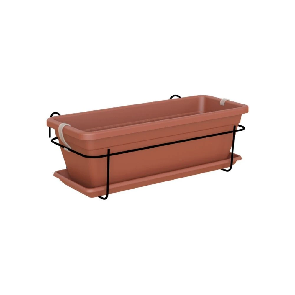 Artevasi 50cm Terracotta Venezia Plant Box Balcony Kit