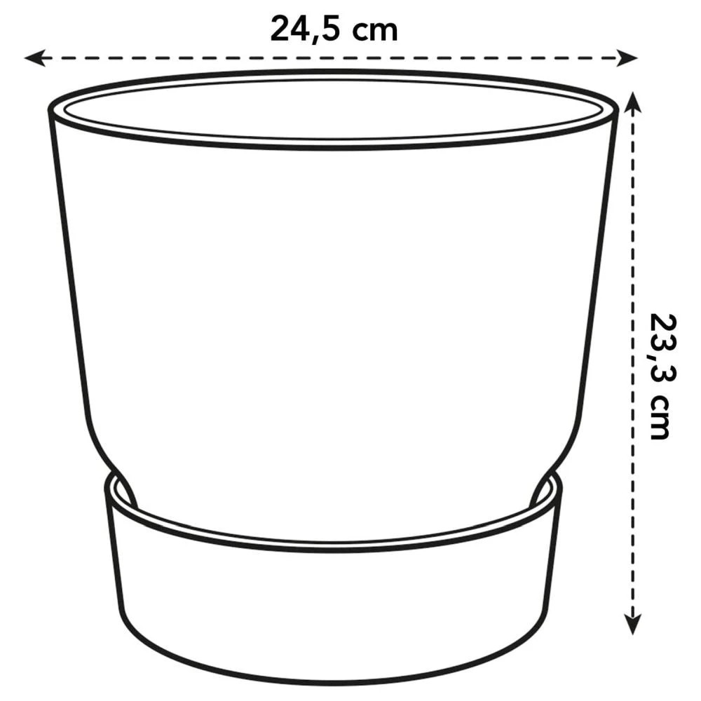 Elho 25cm Leaf Green Greenville Round Planter - Image 3