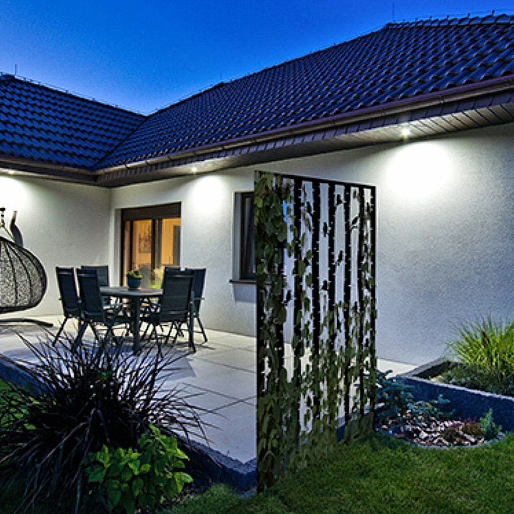 Fallen Fruits 186cm Black Birds Metal Privacy Screen - Image 2